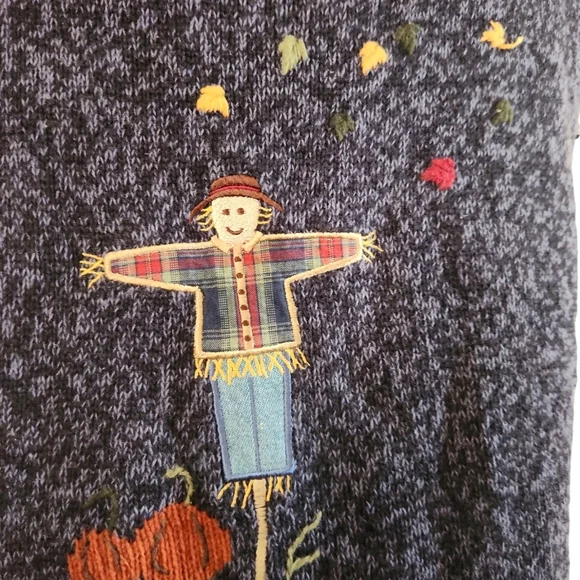 Christopher & Banks Hand Embroidered Fall Harvest Vest - Picture 6 of 8